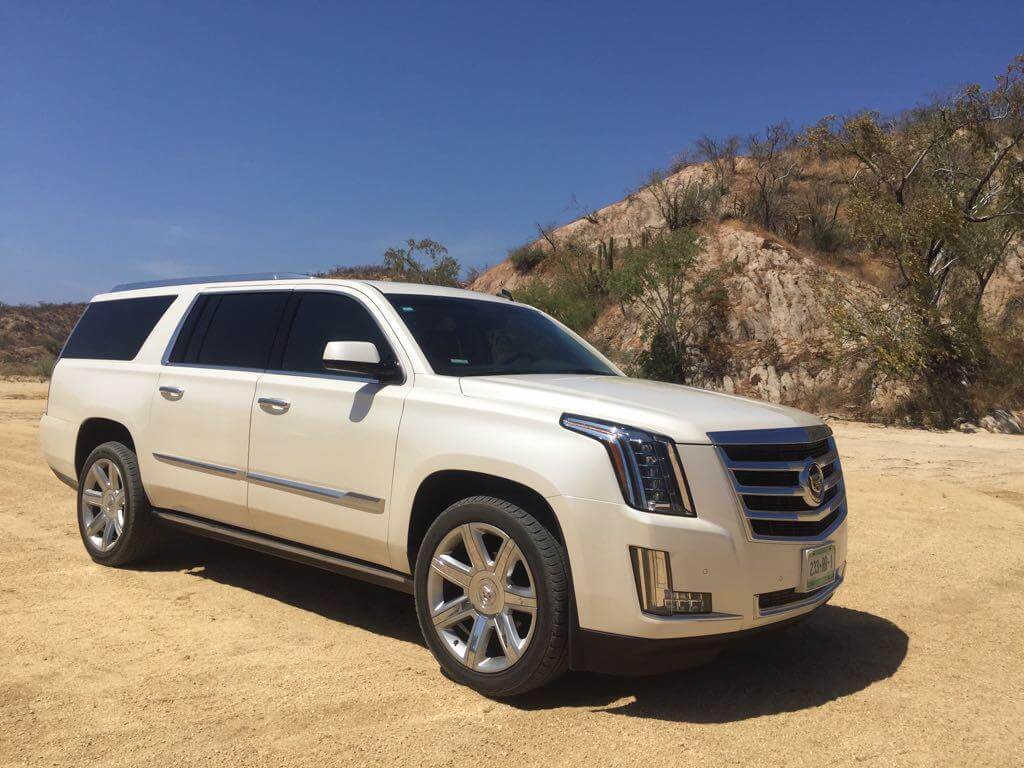 White Escalade around the desert | Cabo Airport Transportation